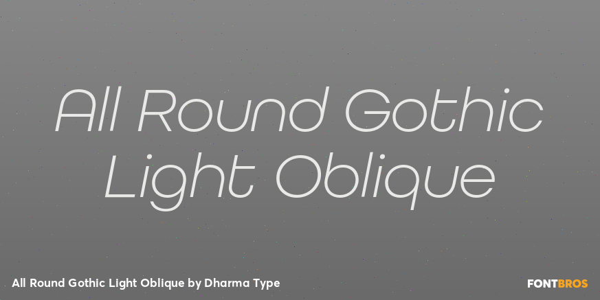 All Round Gothic Light Oblique Poster