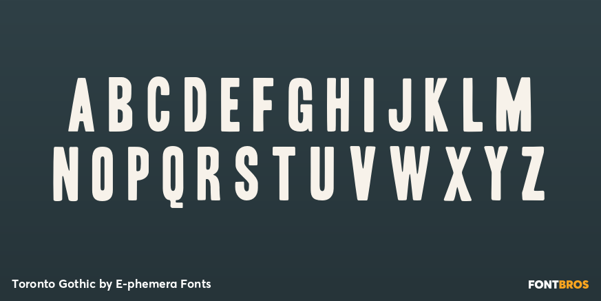 Toronto Gothic Font Poster #2