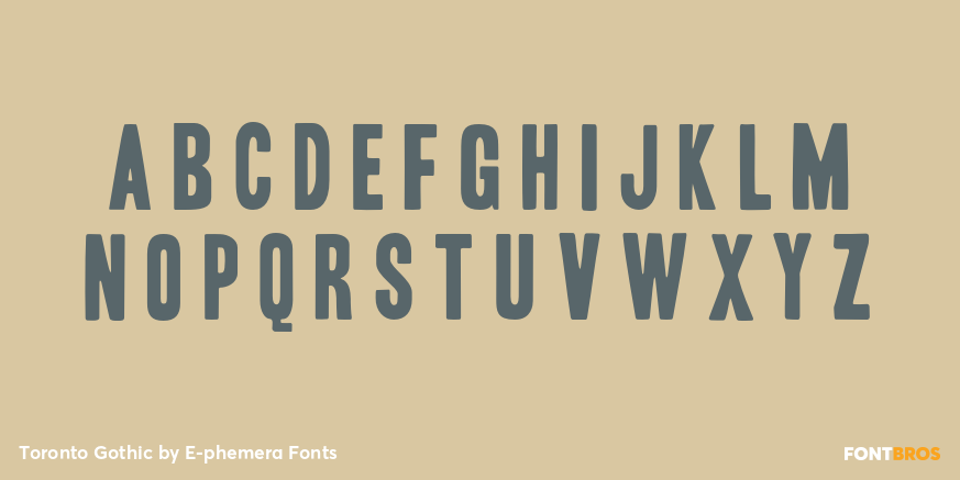 Toronto Gothic Font Poster #3