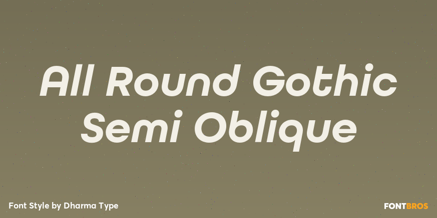 All Round Gothic Semi Oblique Poster