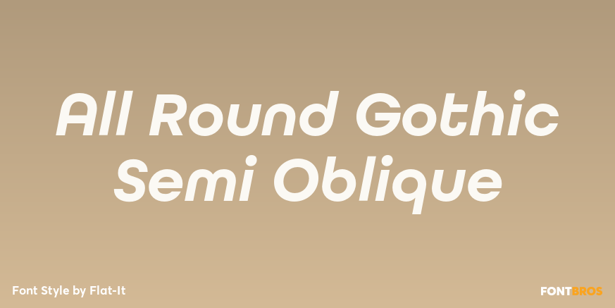 All Round Gothic Semi Oblique Poster