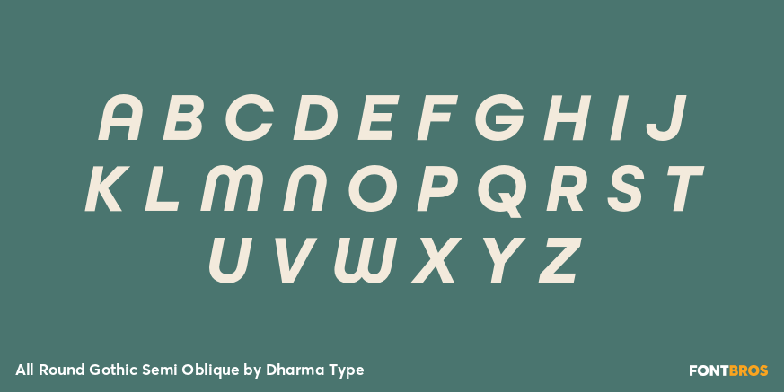 All Round Gothic Semi Oblique Font Poster #2