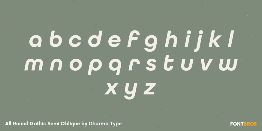 All Round Gothic Semi Oblique Font Poster #3