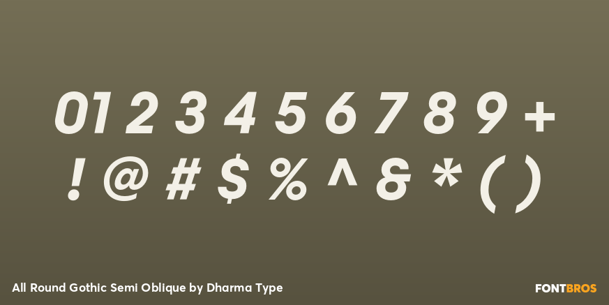 All Round Gothic Semi Oblique Font Poster #4