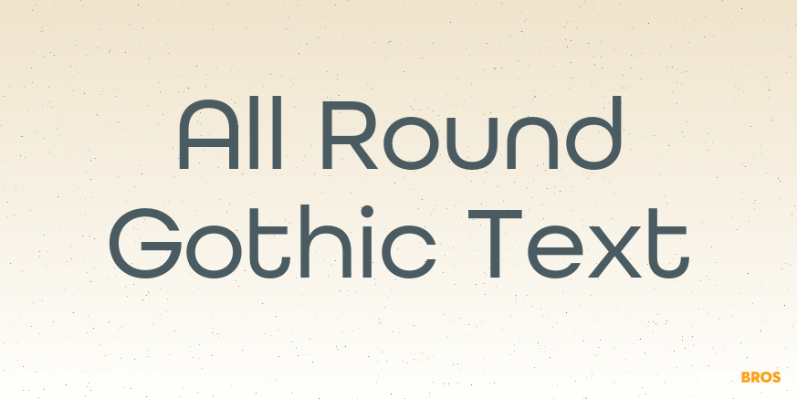All Round Gothic Text Poster