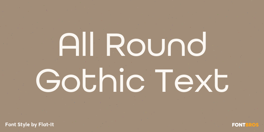 All Round Gothic Text Poster