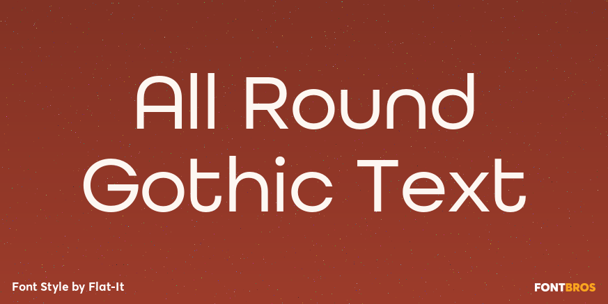 All Round Gothic Text Poster