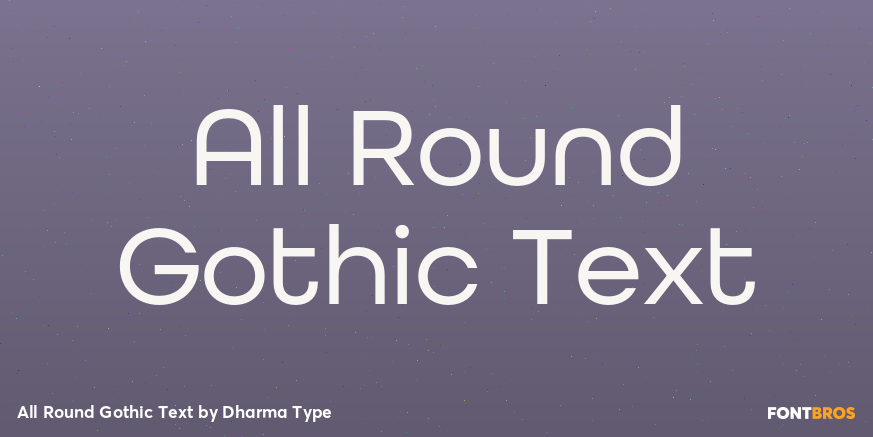 All Round Gothic Text Poster