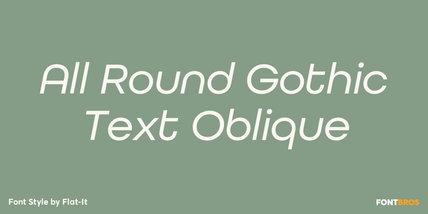 All Round Gothic Text Oblique Poster