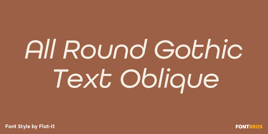 All Round Gothic Text Oblique Poster