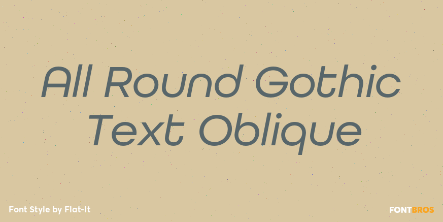 All Round Gothic Text Oblique Poster