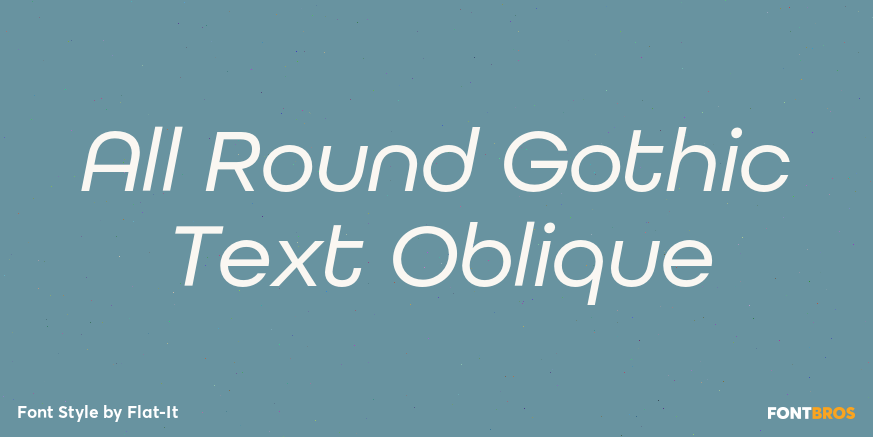 All Round Gothic Text Oblique Poster
