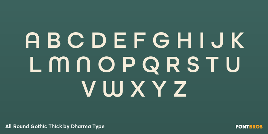 All Round Gothic Thick Font Poster #2