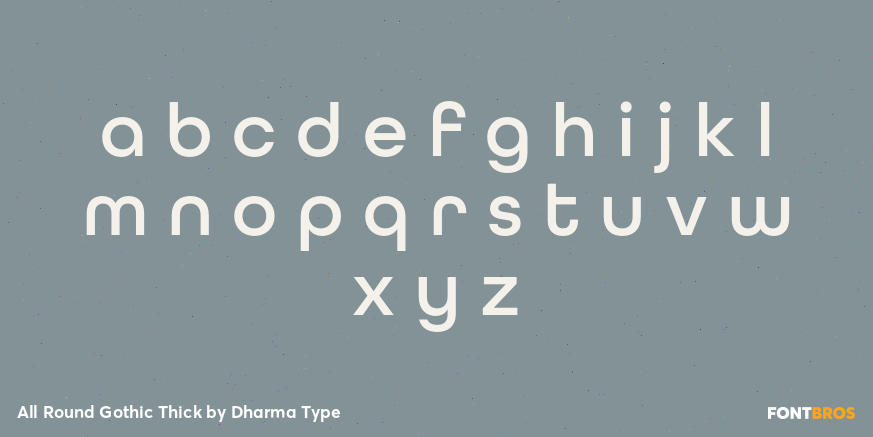 All Round Gothic Thick Font Poster #3