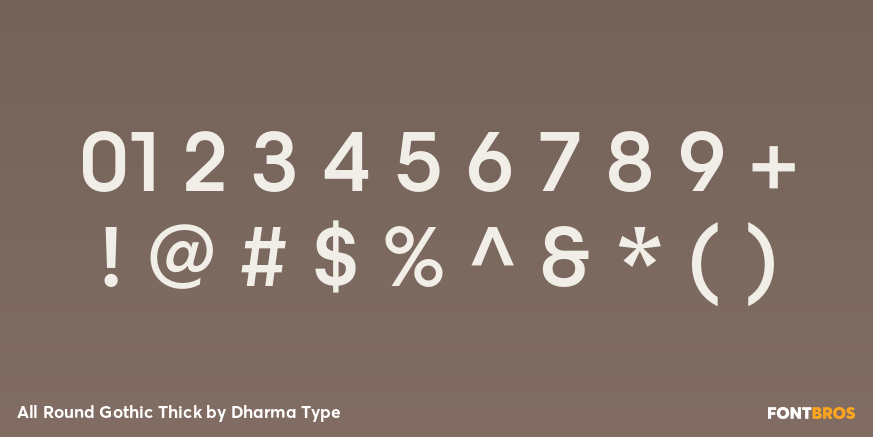 All Round Gothic Thick Font Poster #4