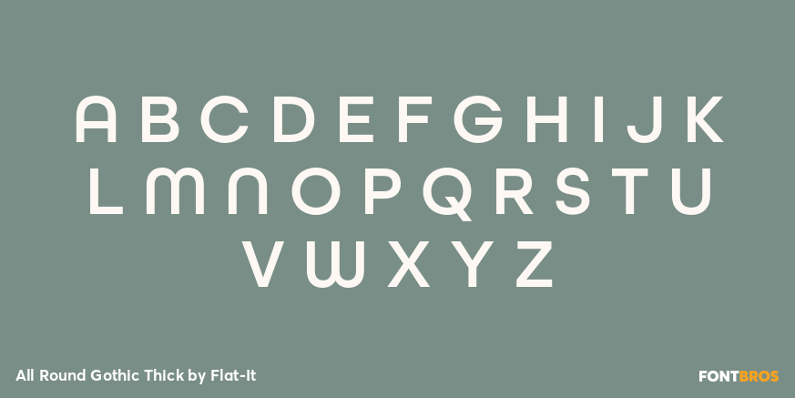 All Round Gothic Thick Font Poster #1