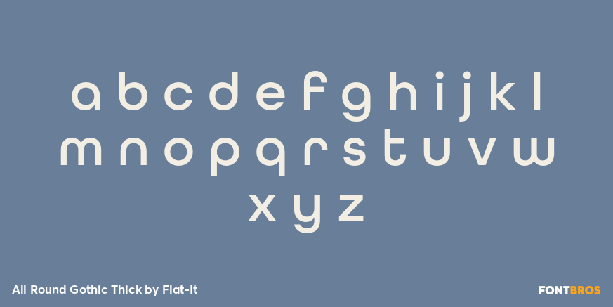 All Round Gothic Thick Font Poster #1