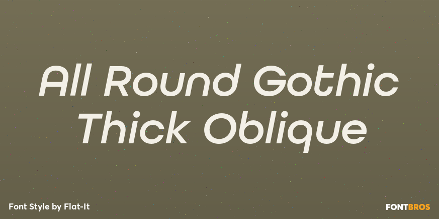 All Round Gothic Thick Oblique Poster
