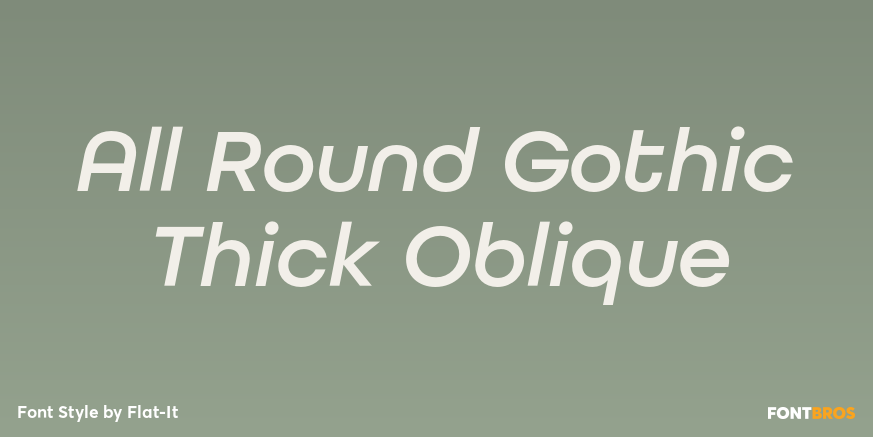 All Round Gothic Thick Oblique Poster