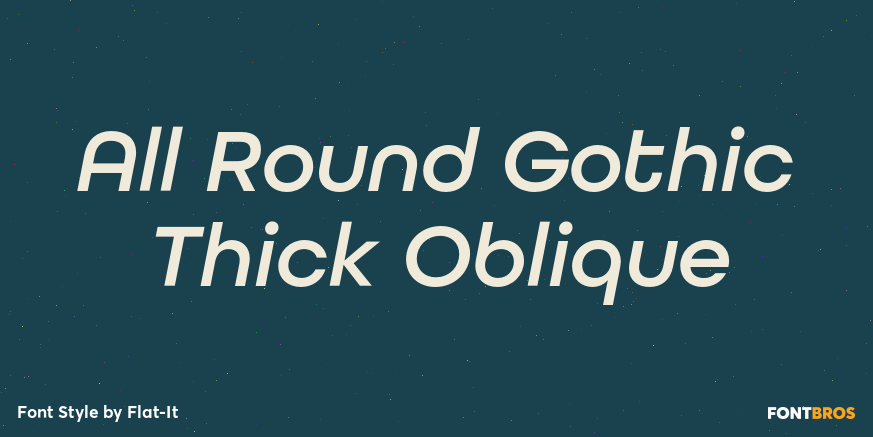 All Round Gothic Thick Oblique Poster