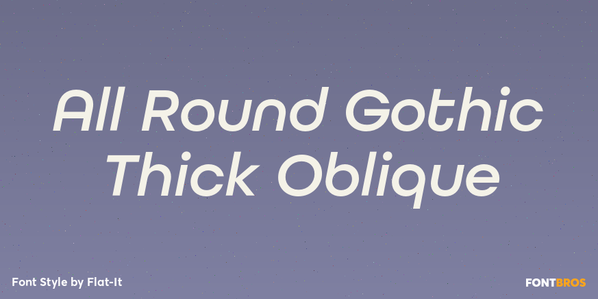 All Round Gothic Thick Oblique Poster