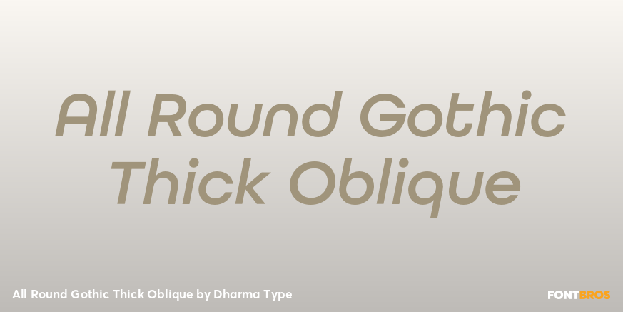 All Round Gothic Thick Oblique Poster