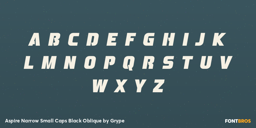 Aspire Narrow Small Caps Black Oblique Font Poster #3