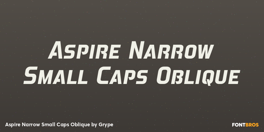 Aspire Narrow Small Caps Oblique Font Poster #1