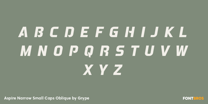 Aspire Narrow Small Caps Oblique Font Poster #3