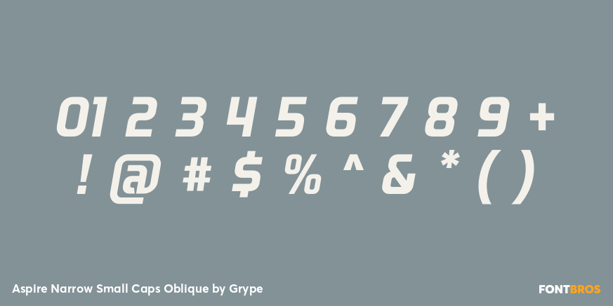 Aspire Narrow Small Caps Oblique Font Poster #4