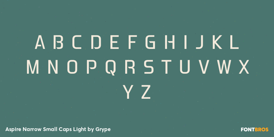 Aspire Narrow Small Caps Light Font Poster #3