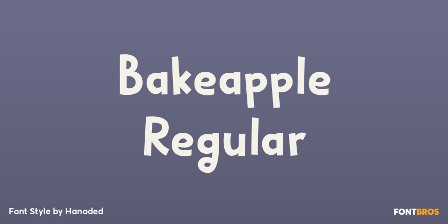 Bakeapple Regular Font Poster #1