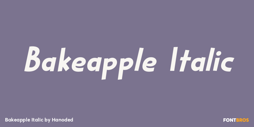 Bakeapple Italic Font Poster #1