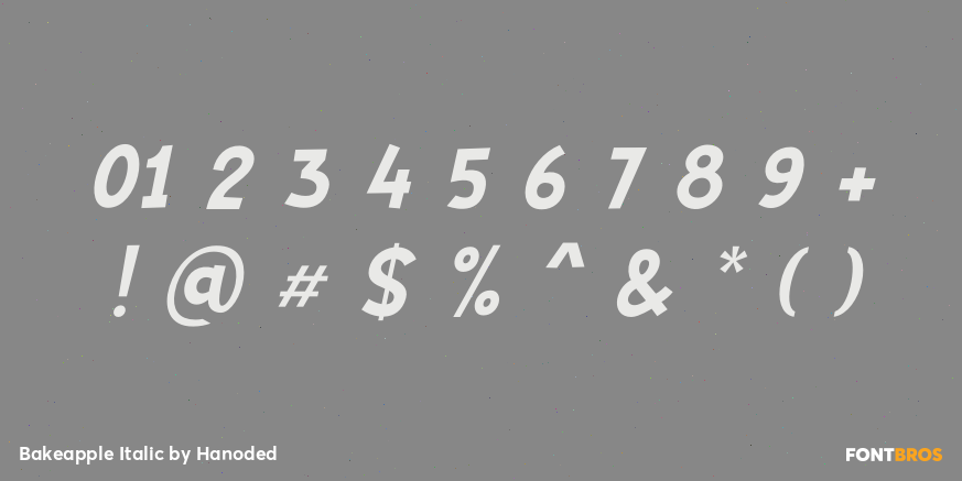 Bakeapple Italic Font Poster #4
