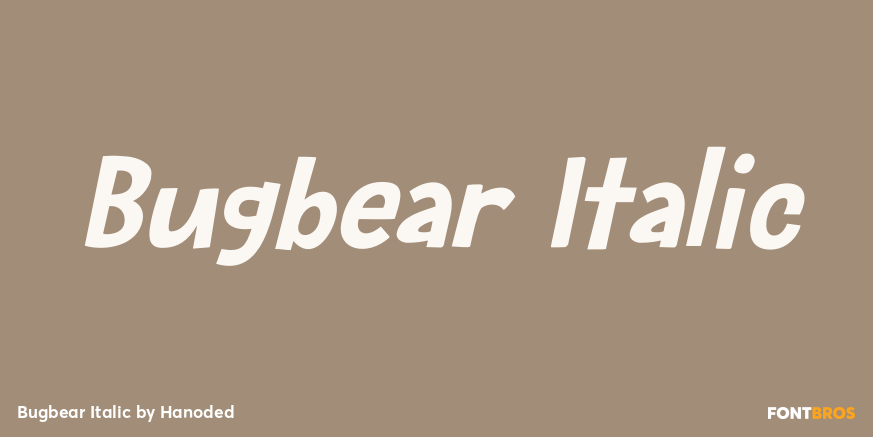 Bugbear Italic Font Poster #1