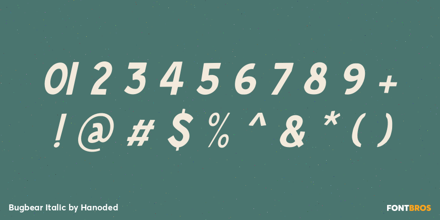 Bugbear Italic Font Poster #4