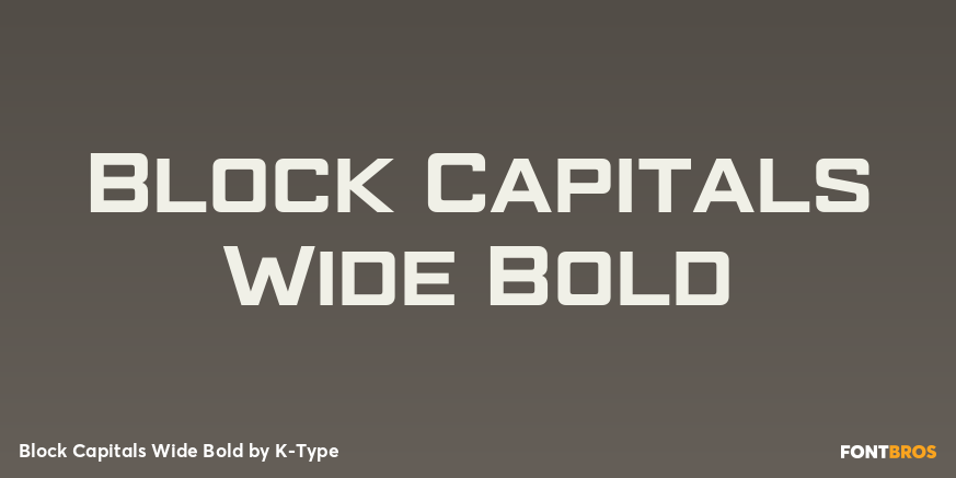 Block Capitals Wide Bold Poster