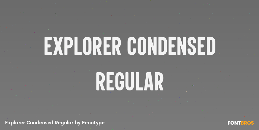 Explorer Condensed Regular Font Poster #1