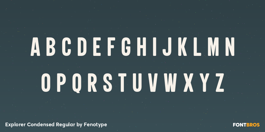 Explorer Condensed Regular Font Poster #2