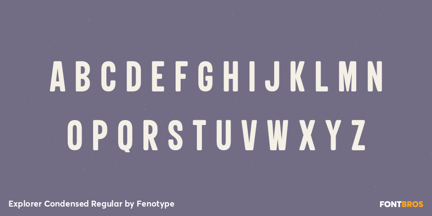 Explorer Condensed Regular Font Poster #3
