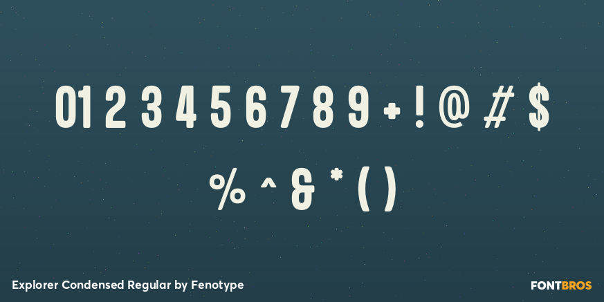 Explorer Condensed Regular Font Poster #4