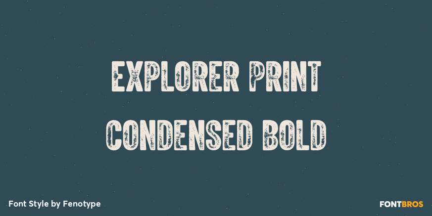 Explorer Print Condensed Bold Font Poster #1