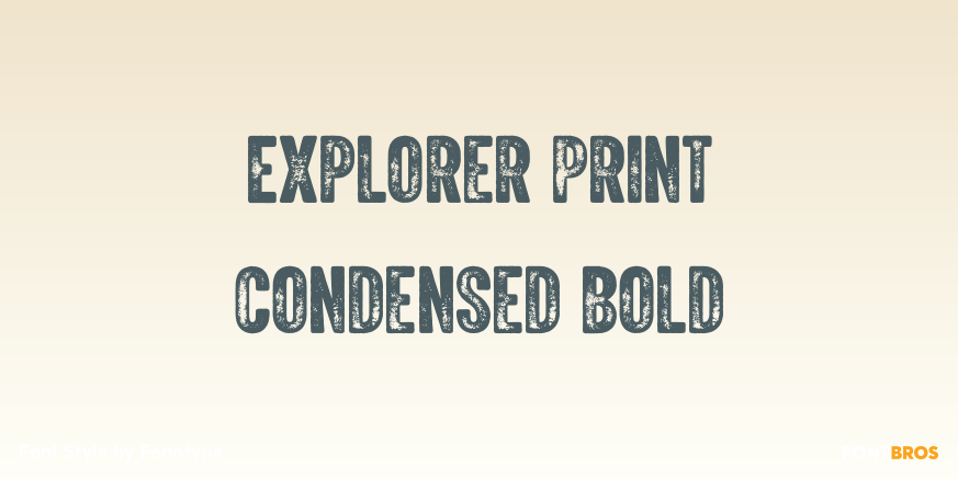 Explorer Print Condensed Bold Font Poster #1