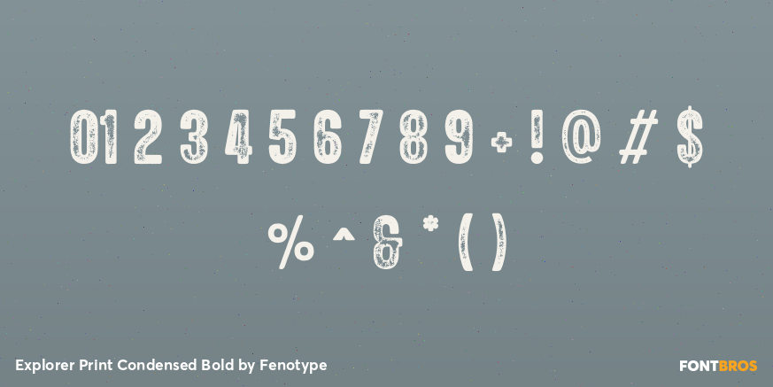 Explorer Print Condensed Bold Font Poster #4