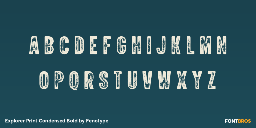 Explorer Print Condensed Bold Font Poster #1
