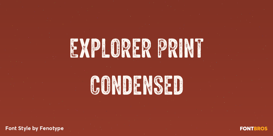 Explorer Print Condensed Poster