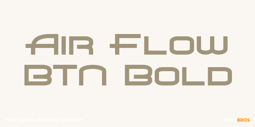 Air Flow BTN Bold Font Poster #1