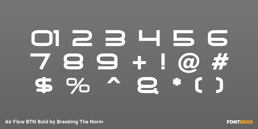 Air Flow BTN Bold Font Poster #1