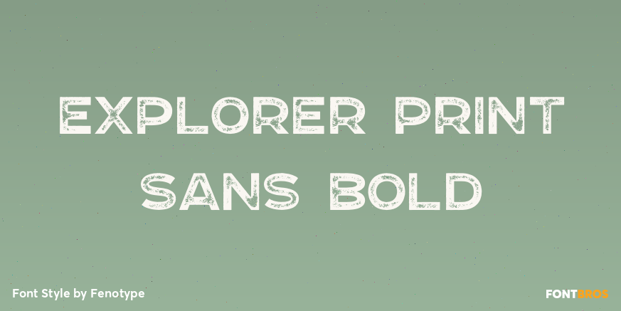 Explorer Print Sans Bold Poster