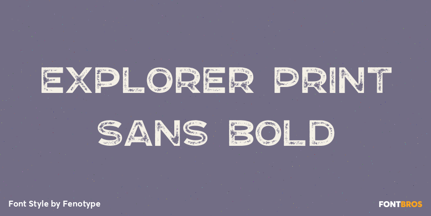 Explorer Print Sans Bold Poster